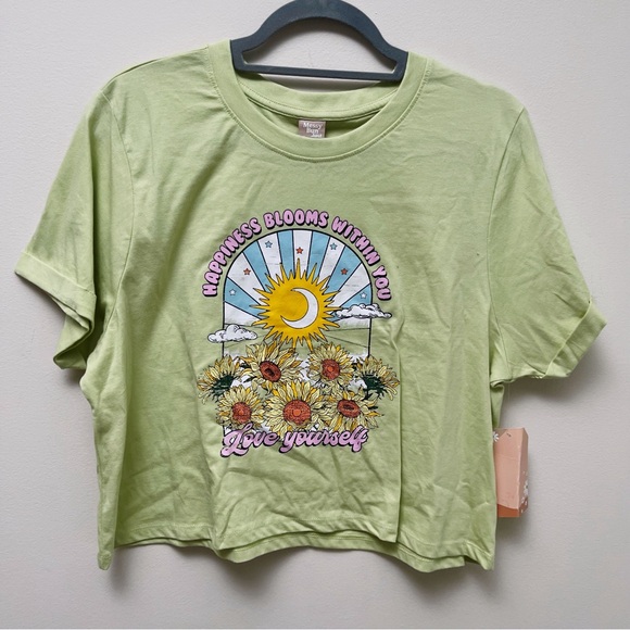 Tops - Messy Bun Just Chillin Sunflower Tee